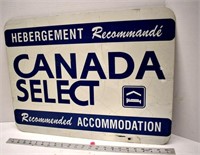 "Canada Select" Double Sided Hotel Sign 24" x 18"