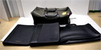 Leather Travel Bag and 3 Portfolios