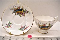 Queen Anne Fine China Clan MacLeod teacup/saucer
