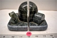 Vintage soapstone bookends signed DIMU (some