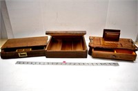 Desk caddy, jewelry box and wooden storage box