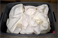Queen size fleece bedding (cream) in tote