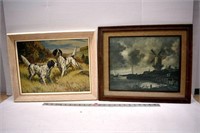 Two framed pictures (19" x 15" and 19" x 16")