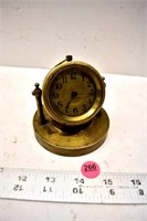 Vintage Brass Alarm Clock Made in USA (Unknown