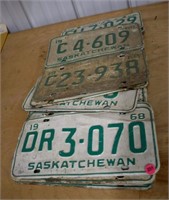 Box of 1968 Sask. Lic. Plates