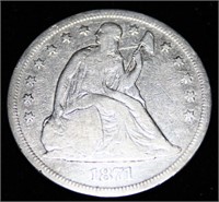 1871 Seated Liberty Silver Dollar
