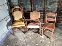 Wooden Chairs (One Rocking Chairs)