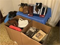 Assorted Purses & Men,s Shoes Size 10