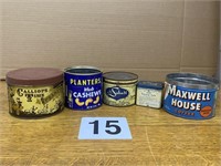 Vintage tin containers