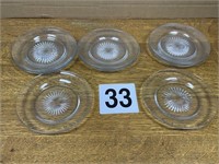 Lot of 8 Heisey glass plates
