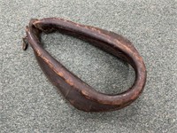 Antique leather horse collar