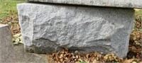 Granite headstone base: 31"W x 18"D x 16"H