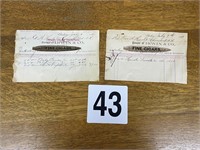 Antique Irwin and Company Fine Cigars letterheads