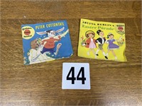 Pair of vintage children's 45rpm records