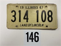 1967 pair of Illinois license plates