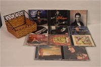 Collection of Music CDS with Basket