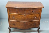 Antique 4 Drawer Oak Dresser