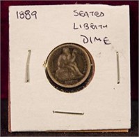 1889 P Seated Liberty Silver Dime