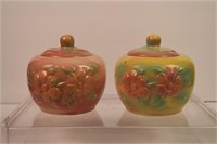 USA Pottery 2 Lidded Jars