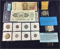 Four Pieces Of Assorted Foreign Currency, 8