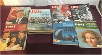 Stack of Vintage Life, Look, Post, Magazines