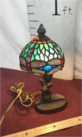 Gorgeous Small Art Nouveau Stained Glass Lamp