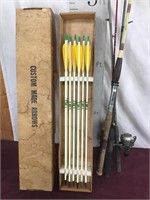Custom Made Arrows, Fishing Rod and Reel's