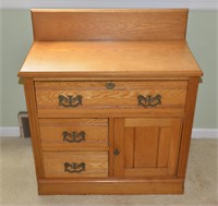 Antique Oak Dry Sink or Wash Stand