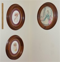 (3) Framed Prints - Appears to be Cherry