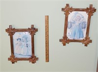 2 Wooden Adironack Framed Prints
