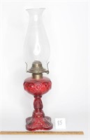 Vintage Ruby Red Oil Lamp
