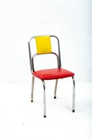 Retro Red & Yellow Vinyl Chair