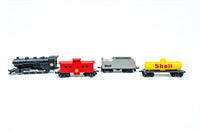 Set of (4) Shell Model Train Cars