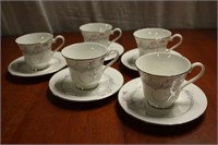 Royal Doulton 5 Cups & saucers "Allegro"