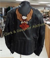 Harley Davidson Front Zip leather jacket M-48