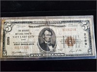 1929 Salt Lake City Deseret National Bank Bill