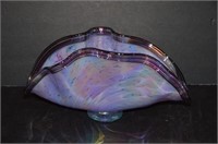 Art Glass Clamshell Vase