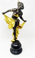 Becquerel European Bronze Belly Dancer 20" Tall