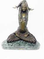 "Civa"  Bronze Hindu Dancer Figure on Marble base