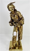 Bronze Art Sculpture Jester with Mandoline
