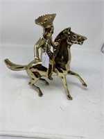 Indian Riding Brass Horse