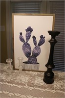 CACTUS PICTURE-25 X A6", LARGE CANDLESTICK, MORE