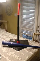 T-BALL STAND AND PLASTIC BAT