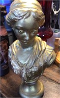 16" Plaster bust of woman