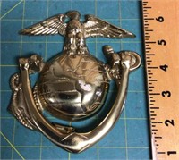 Brass Marine emblem door knocker