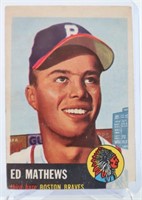 1953 Eddie Mathews Topps #37 Card
