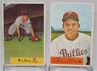 Nelson Fox & Robin Roberts 1954 Baseball Cards