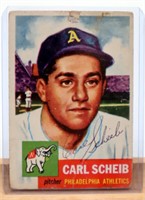 1953 Carl Scheib Autographed Card #57