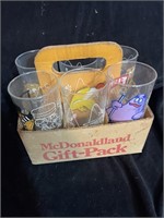 McDonald land gift basket of six glasses