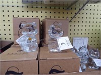 6 Fenton glass birthstone bear figurines